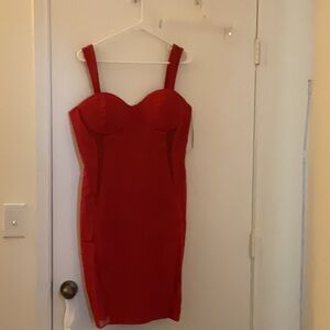 Elegant Red Bodycon Dress